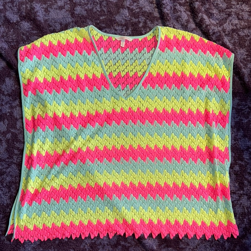 Sz Small Victoria's Secret Neon Pink and Yellow cover up